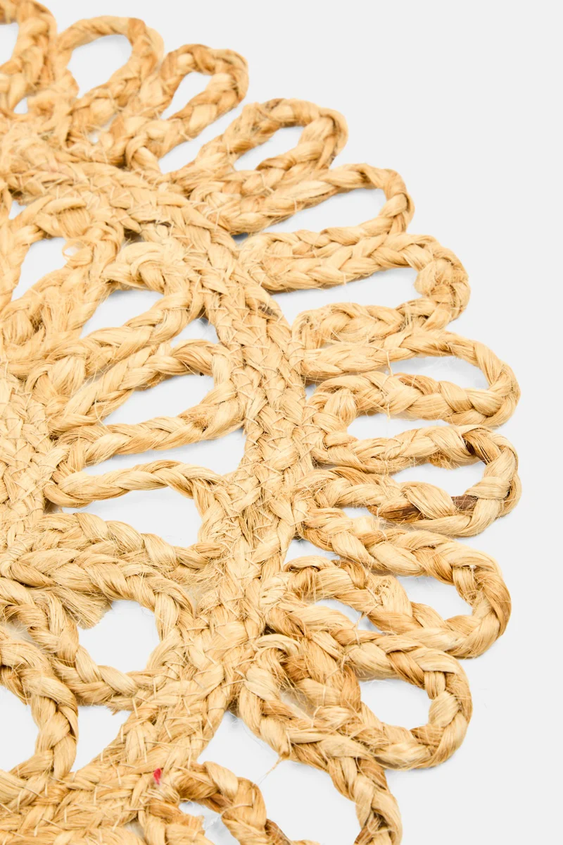Muy Mucho Vegetable Fiber Place Mat 38 D cm,Tan
